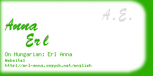 anna erl business card